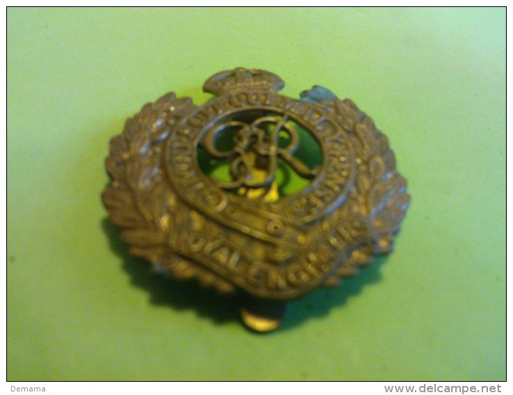 Broche Honi Soit Qui Mal Y Pense Royal Engineers, Koperen Insigne - Royaux/De Noblesse