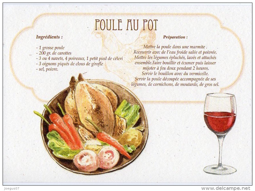 Recette - POULE AU POT - 00019 RP023 - S.A. APA-POUX - TBE - Recettes (cuisine)