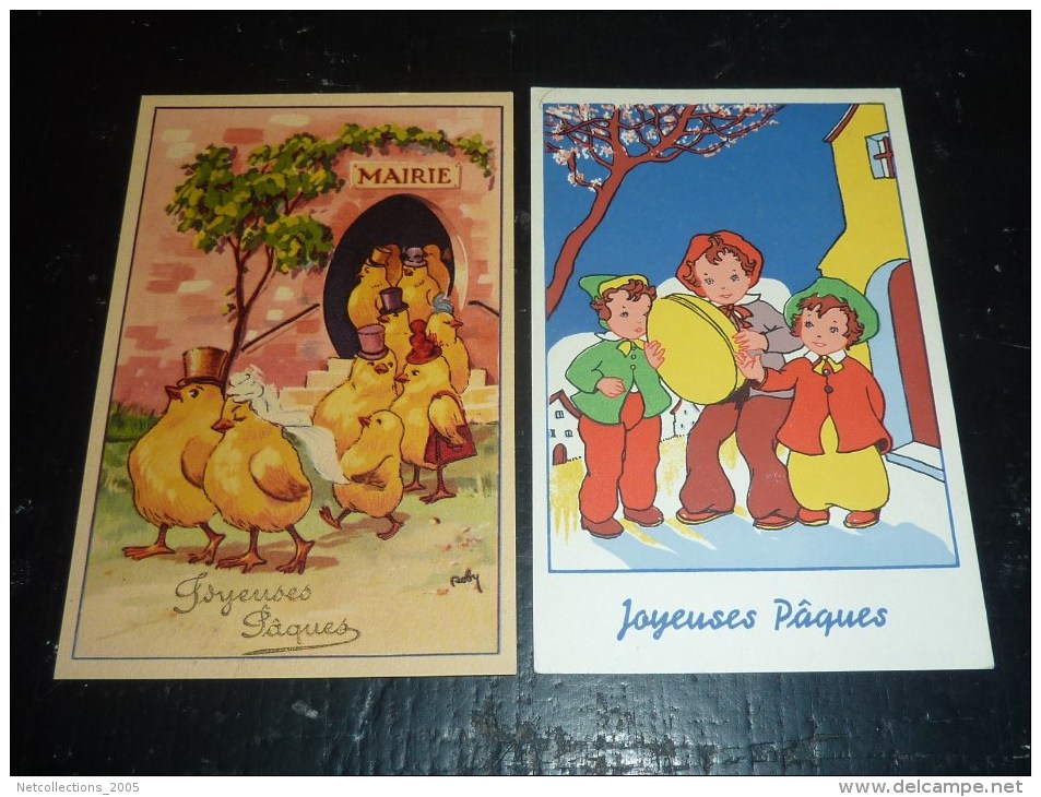 LOT DE 14 CARTES POSTALES THEME PAQUES JOYEUSE PAQUES POUSSIN OEUFS ...- Illustration (M) - Pâques