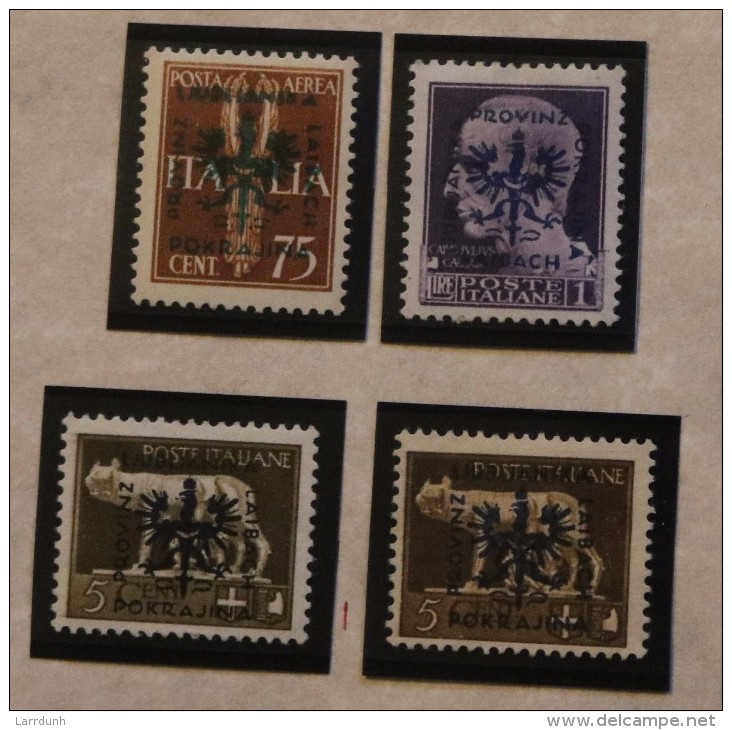 Italy Overprints Provinz Laibach Pokrajina Hinged Or No Gum Unused WYSIWYG 1944  A04s - Other & Unclassified