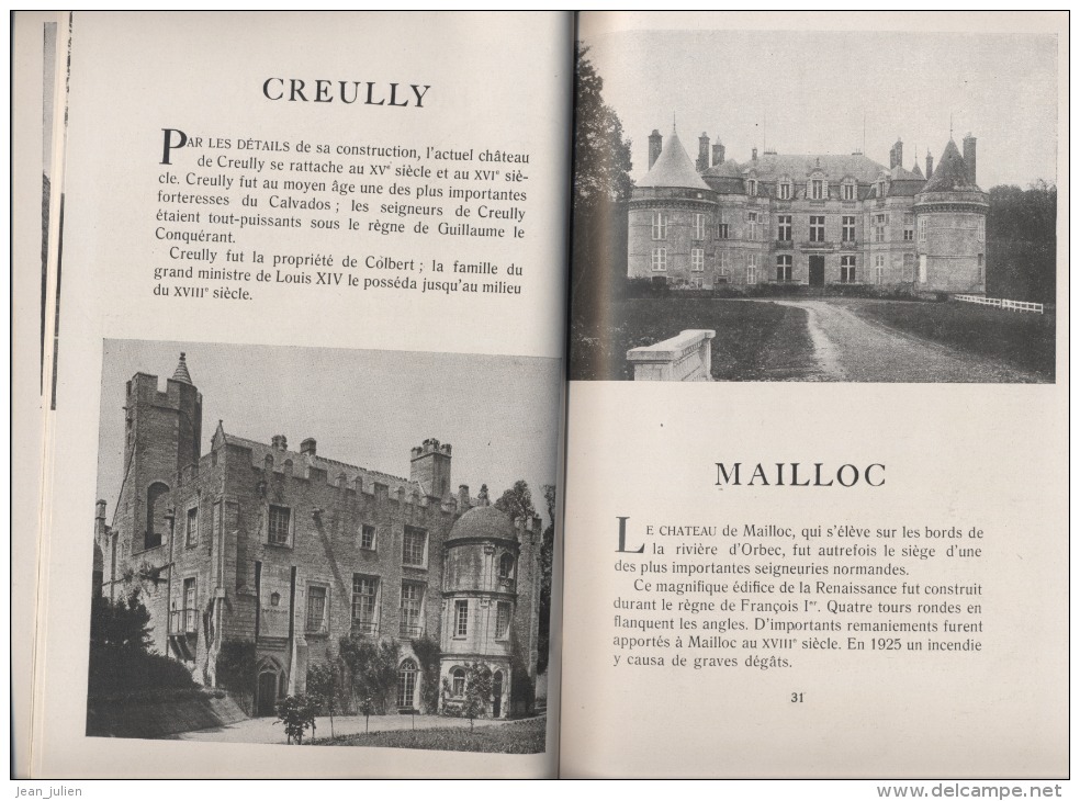 CHATEAUX DE NORMANDIE   -  Offert à Une Intendante ,en Souvenir Du Camp De LOUBEYRAT En 1945 - - Normandie