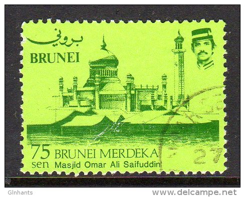 BRUNEI - 1984 75c INDEPENDENCE SG 344 FINE USED - Brunei (1984-...)