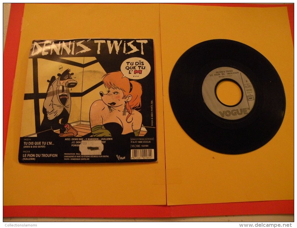 Dennis Twist - 1987 - Voir  Photos, Disque Vogue - 2 € Le Vinyle 45 T - Disco, Pop