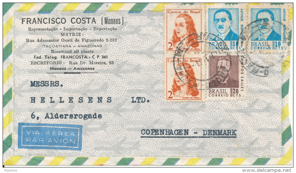 Brazil Air Mail Cover Sent To Denmark 7-1-1933 - Luchtpost