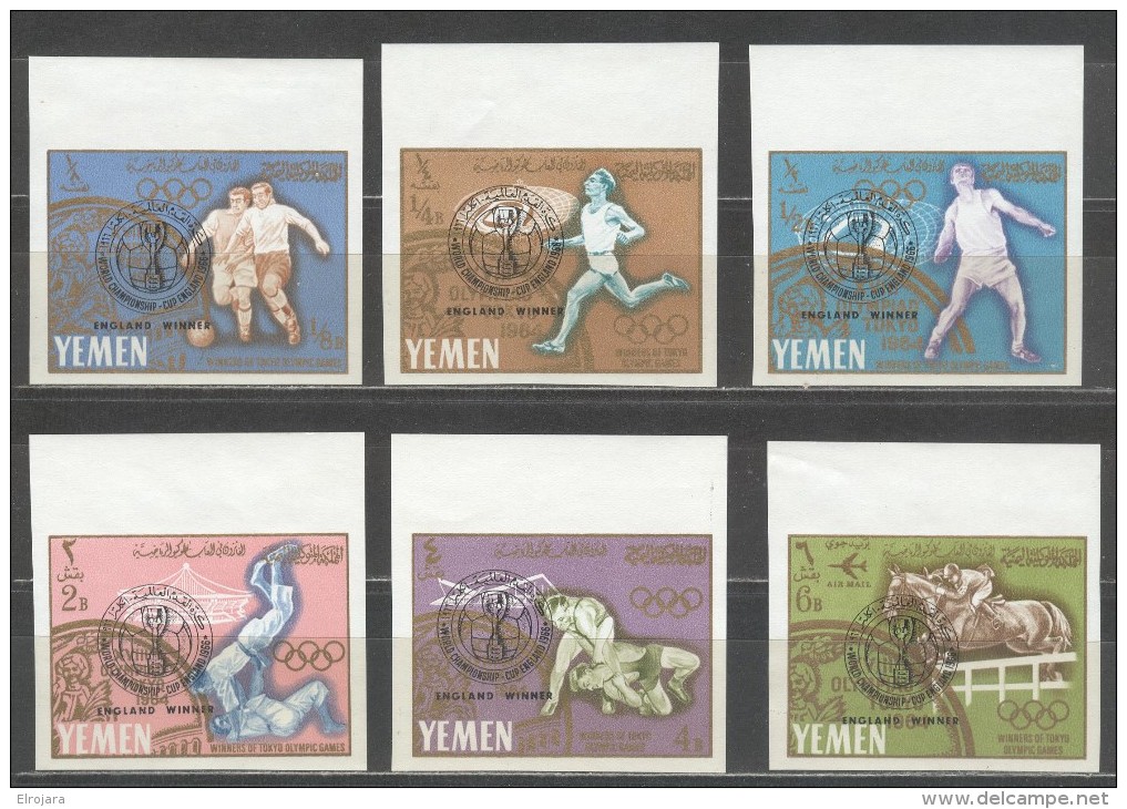 YEMEN Imperforated Set With Overprint Mint Without Hinge - 1966 – England