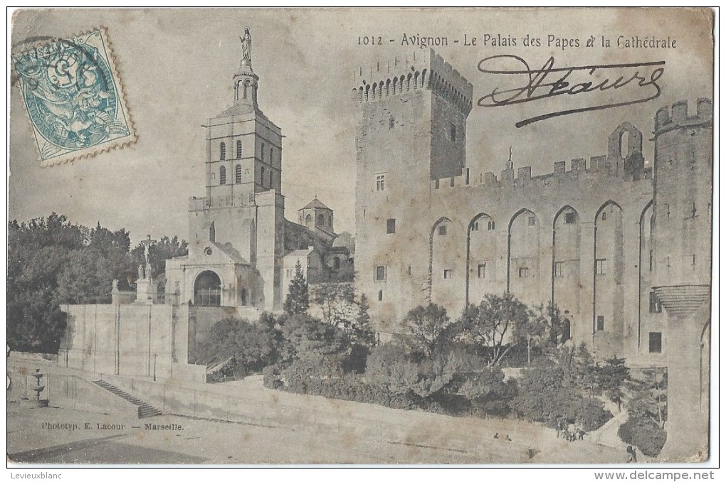 Avignon / Le Palais Des Papes & La Cathédrale//Lacour /Marseille/1904    CPDIV208 - Avignon
