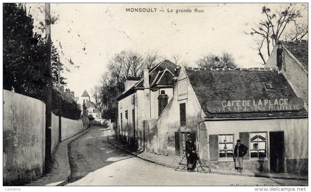 95 - MONTSOULT - La Grande Rue - Animée - Café De La Place - (Monsoult) - Montsoult