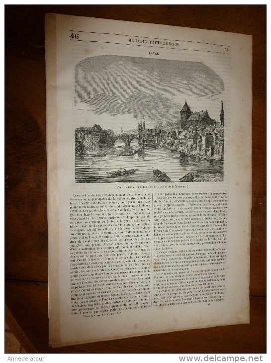 1847 MP   LAVAL (descrip+ Grav); Légendes Bibliques Des Musulmans; Influence De La Moralité Sur La Physionomie; Etc - 1800 - 1849