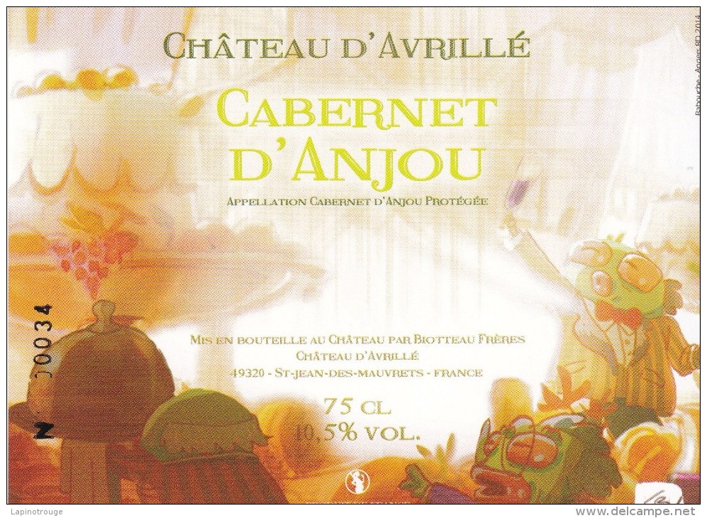 Etiquette Vin BABOUCHE Cédric Festival BD Angers 2014 (Le Chant Du Cygne...) - Art De La Table