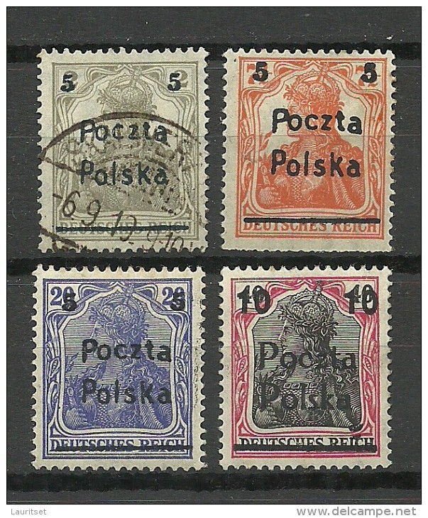 POLEN Poland 1919 = 4 Werte Aus Michel 130 - 134 */o - Neufs