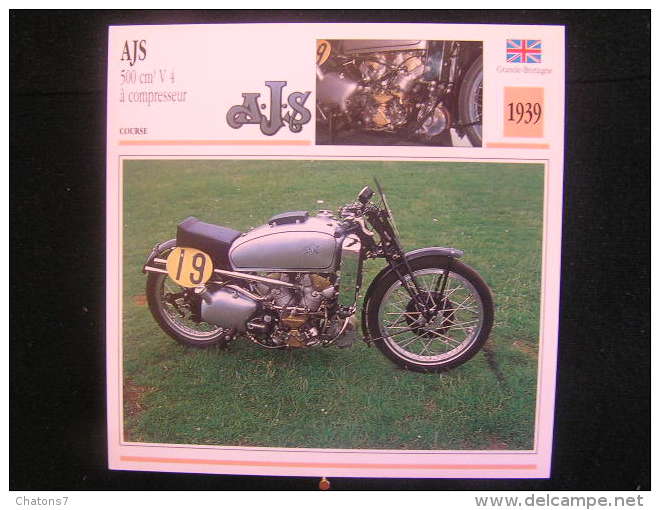 AP2 / Sports, Moto, AJS,  500 Cm3 - V4 à Compresseur  ( Course ) - Grande-Bretagne 1939 - Sport