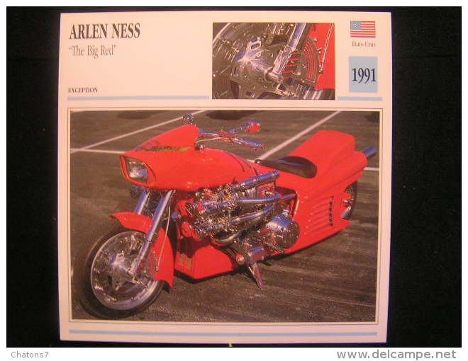 AP2 / Sports, Motos, Arlen Ness " The Big Red "  Exception - États-Unis -  1991 - Sport