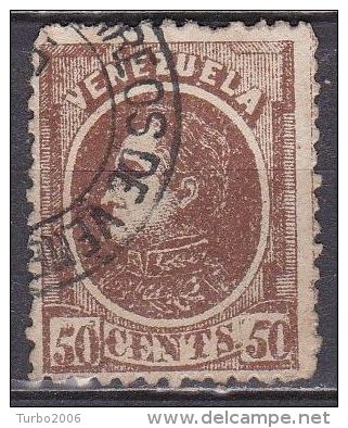 VENEZUELA 1880 Bolivar 50 Cents Brown SG 110 Y & T 27 - Venezuela