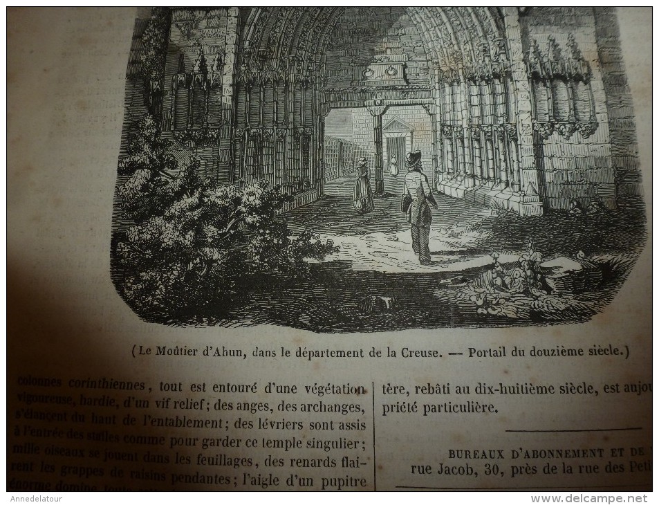 1847 MP Musée Naval Du Louvre (Salle De La Pérouse) Descriptif Et Gravures; Le MOUTIER D'Ahun (Creuse) Grav+description - 1800 - 1849