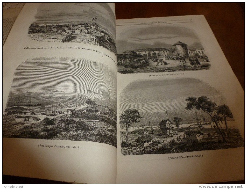 1847 MP Rapport Sur La Canonnière LA MALOUINE Sur Son Circuit En Afrique; Grav Etablissements Français(Guinée, Gabon); - 1800 - 1849