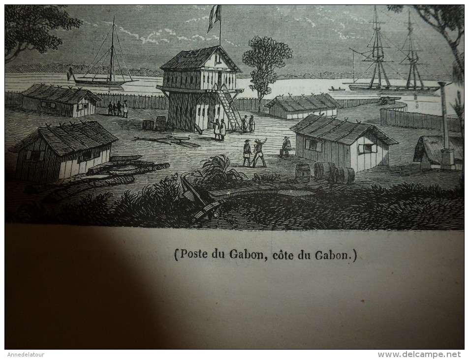1847 MP Rapport Sur La Canonnière LA MALOUINE Sur Son Circuit En Afrique; Grav Etablissements Français(Guinée, Gabon); - 1800 - 1849