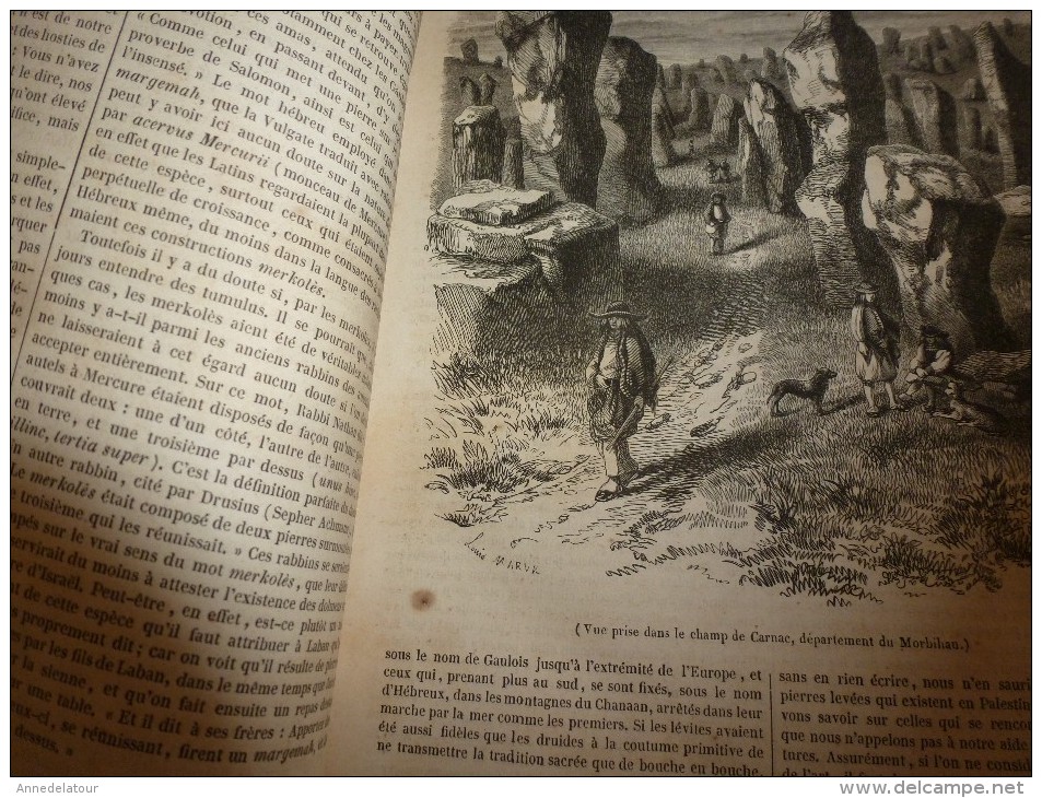 1847 MP Les PIERRES DRUIDIQUES Dans Le Champ De Carnac (Morbihan) ; Le Château De BLANQUEFORT Près De Bordeaux; Etc.. - 1800 - 1849