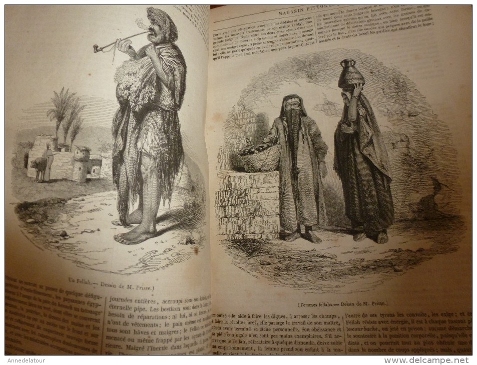 1847 MP Salon Galerie Borghèse; Les Classes Pauvres En EGYPTE (Fellahs) ; Pont SAINT-LAURENT, Sur Le Var (grav-descrip) - 1800 - 1849