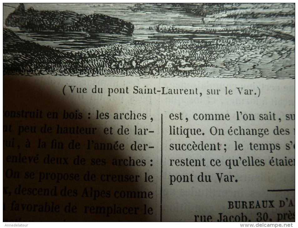 1847 MP Salon galerie Borghèse; Les classes pauvres en EGYPTE (Fellahs) ; Pont SAINT-LAURENT, sur le Var (grav-descrip)