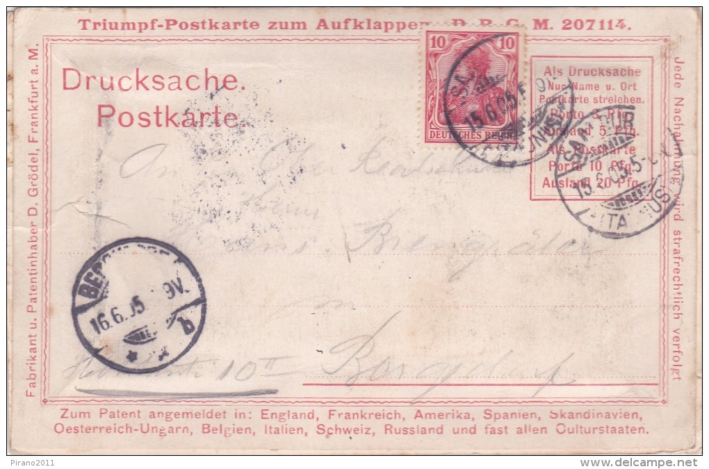 Gruss Von Der Saalburg, Aufklappbare Postkarte - Saalburg