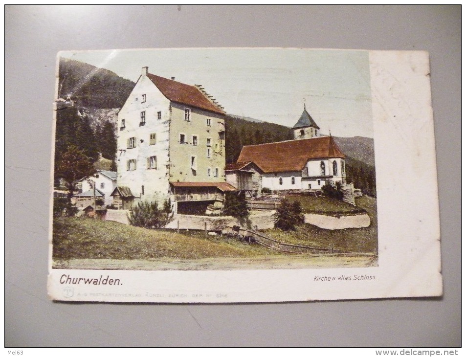 A351.  CPA. SUISSE. GRISONS. Churwalden.  Beau Plan . Ecrite & Voyagée 1901 - Churwalden