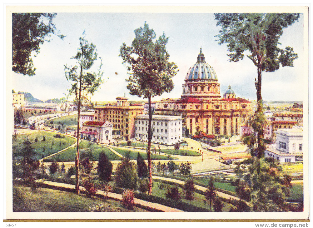 CARTOLINA ILLUSTRATA    ROMA - PALAZZI VATICANI E S. PIETRO     NON  VIAGGIATA - Bruggen