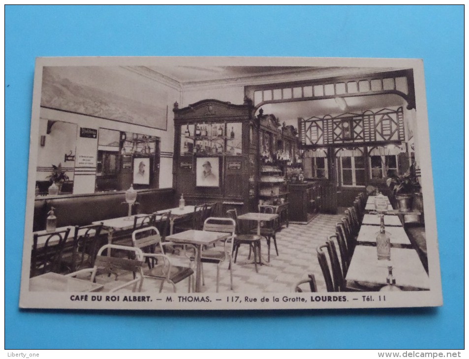 Café Du Roi ALBERT M. Thomas Tél 11 Lourdes ( Photo Durand ) Anno 19?? ( Zie Foto´s Voor Details ) !! - Lourdes