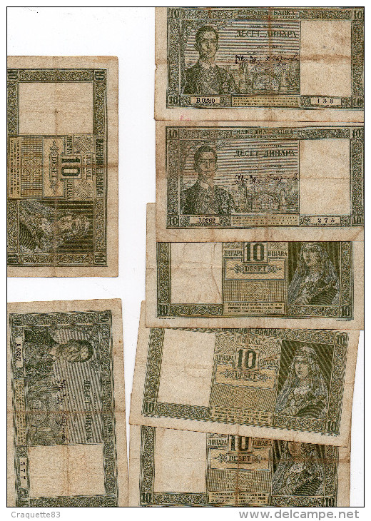 YOUGOSLAVIE  10 DINARA 1939 LOT DE 25 BILLETS - Jugoslawien