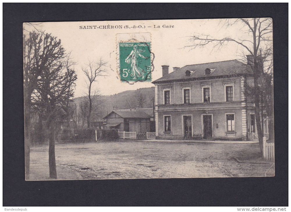 St Saint Cheron - La Gare ( De Chemin De Fer Phot Souchay) - Saint Cheron