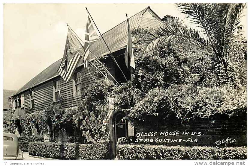 245911-Florida, Saint Augustine, RPPC, Oldest House In The US, Wyr Photo No 40 - St Augustine