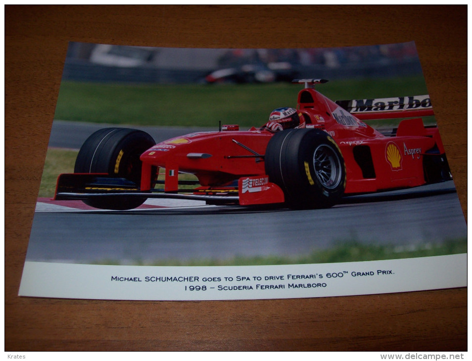 Old Photography - F1, Ferrari, Scuderia Driver Marlboro, Michael Schumacher, 15 X 21 Cm - Sport