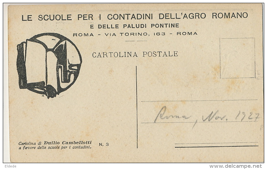 Le Scule Per I Contadini Dell'agro Romano Roma Duilio Cambellotti No 5 - Autres & Non Classés