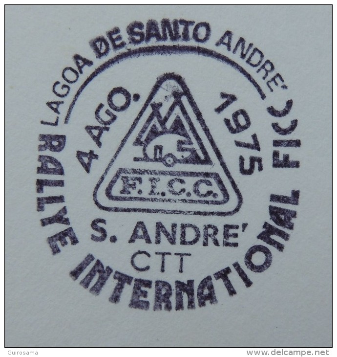 Enveloppe Premier Jour : XXXVI Rallye International  FLCC &ndash; 04/08/1975 &ndash; Lagoa De Santo-André - Emissioni Locali