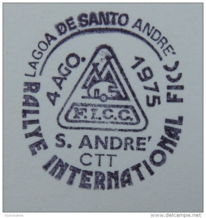 Enveloppe Premier Jour : XXXVI Rallye International  FLCC &ndash; 04/08/1975 &ndash; Lagoa De Santo-André - Emissions Locales