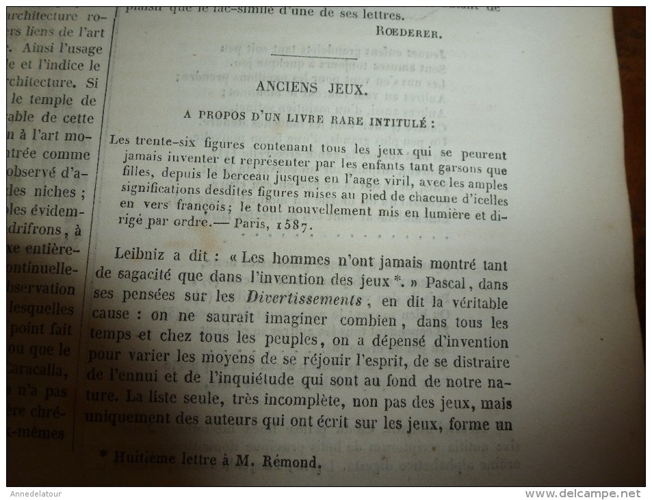 1847 MP Pouzzoles (Naples); Les Anciens JEUX ( TREU, LOUP,CHASTELET,GRILLE,lCROSSE,lTRUYE,BOULECRICKET); L'île Bouchard - 1800 - 1849