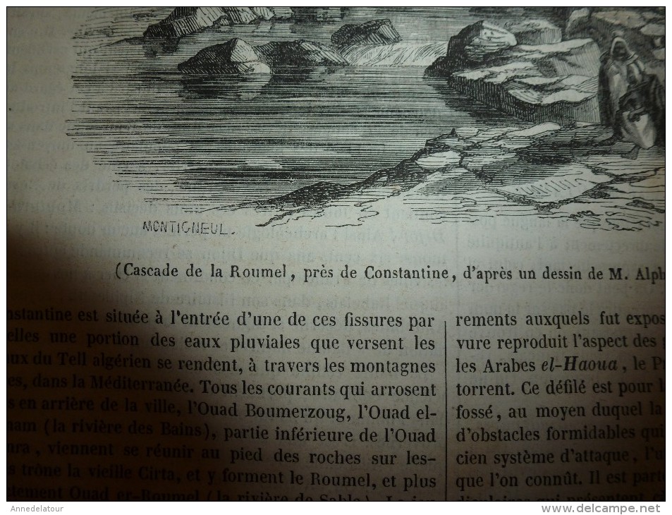 1847 MP Cascade De La Roumel (Constantine);Moutarde De Dijon; Maison De Hebel à Hausen; Carlsruhe;Amusements Louis XIV - 1800 - 1849