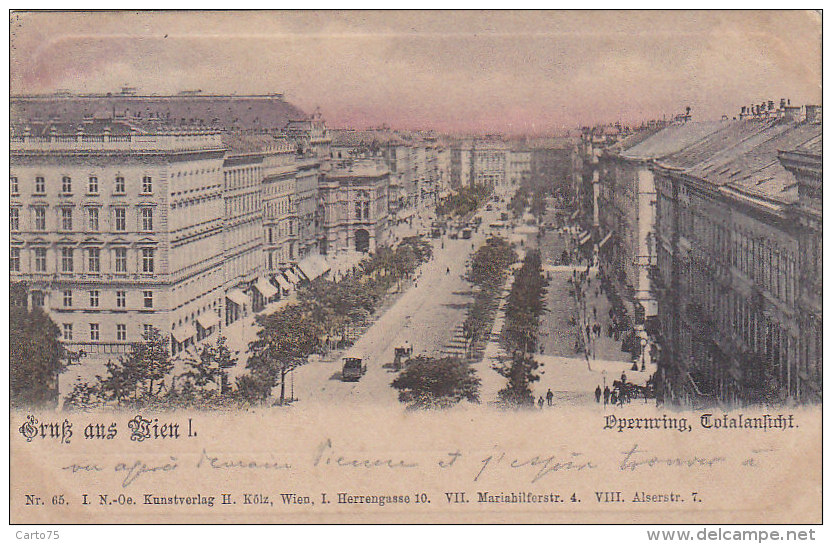 Autriche - Wien Vienne - Gruss Aus Wien - Opernring - Postmarked 1901 - Other & Unclassified