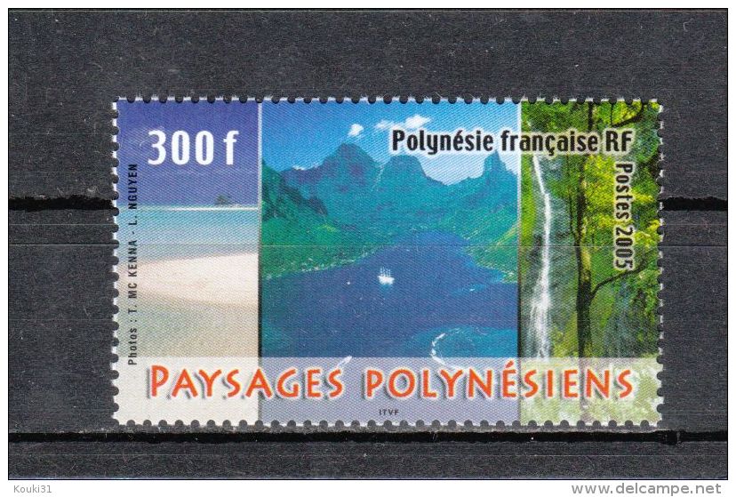 Polynésie YT 754 ** : Lagon , Montagne , Cascade - 2005 - Unused Stamps