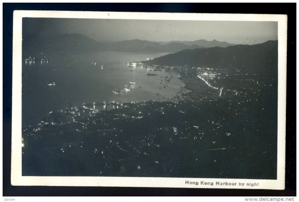 Cpa Carte Photo De Chine -- Hong Kong , Harbour By Night   --   JAN16 1 - Chine