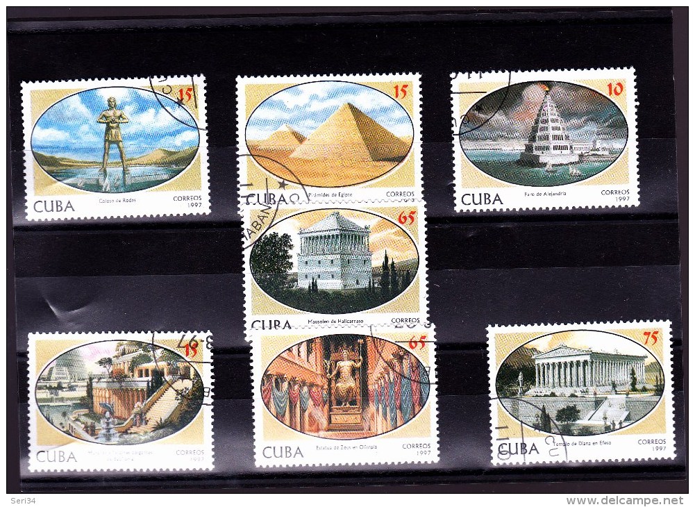 CUBA : Les 7 Merveilles Du ùonde : Y&T : O :3638 à 3644 - Used Stamps