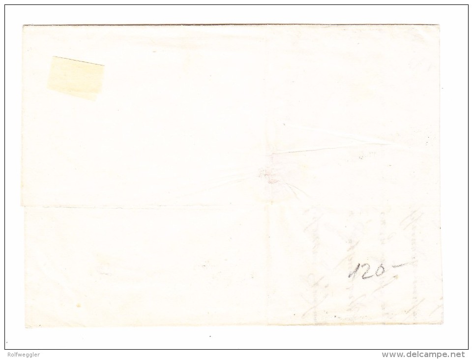 Heimat ZH BÜBIKON 2.12. (1853) Brief Teil Nach Dürnten - 1843-1852 Timbres Cantonaux Et  Fédéraux
