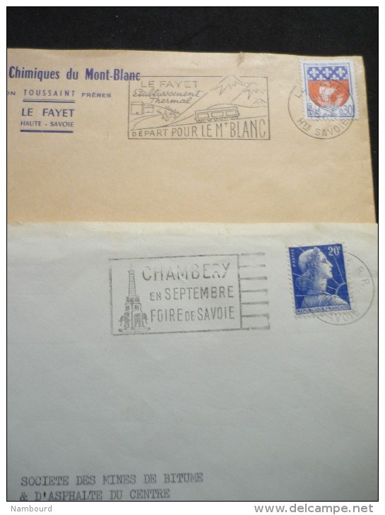 2 Flammes Haute Savoie - Mechanical Postmarks (Advertisement)