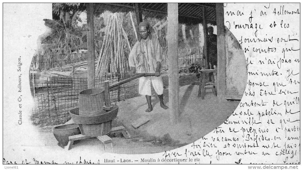 LAOS (ASIE - TONKIN  - Indochine - Viet-Nam)  : Haut-Laos. Moulin à Décortiquer Le Riz - Laos