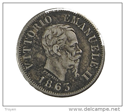 50 Centesimi - Italie - 1863 - Argent - TTB - 1861-1878 : Victor Emmanuel II