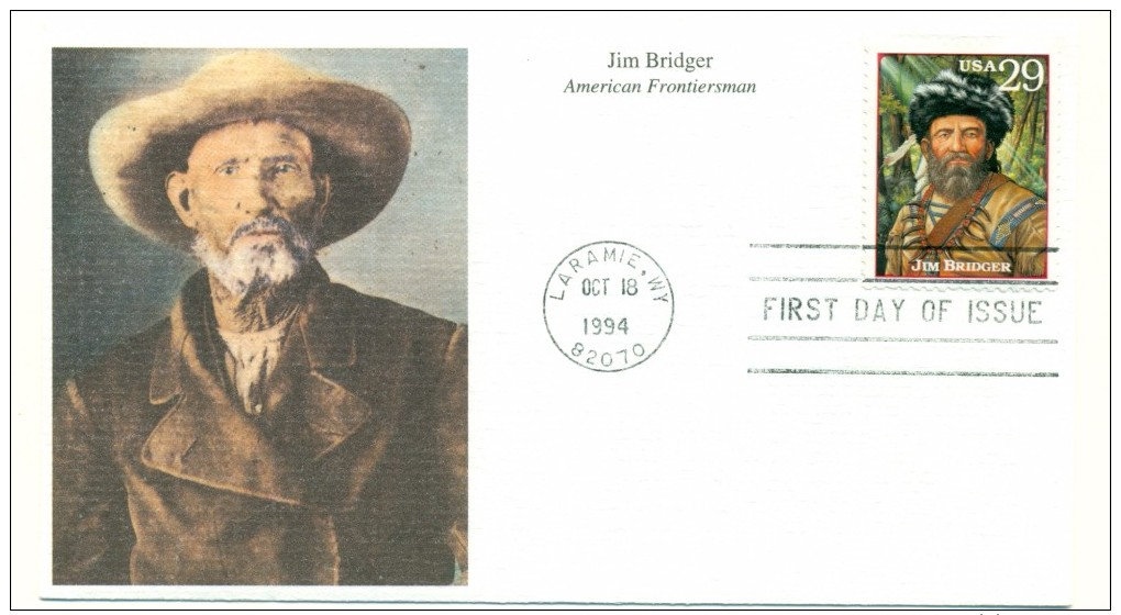 1994 USA Jim Bridger 29c First Day Cover - 1991-2000