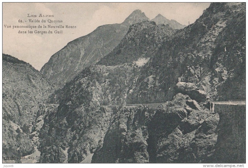 Vallée Du Queyras, Vue Panoramique De La Nouvelle Route Dans Les Gorges Du Guil - Autres & Non Classés