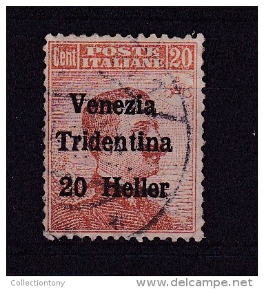 1918 - TERRE REDENTE - TRENTINO ALTO ADIGE - USATO - Cat. Sassone N.30 (185) - Trentin