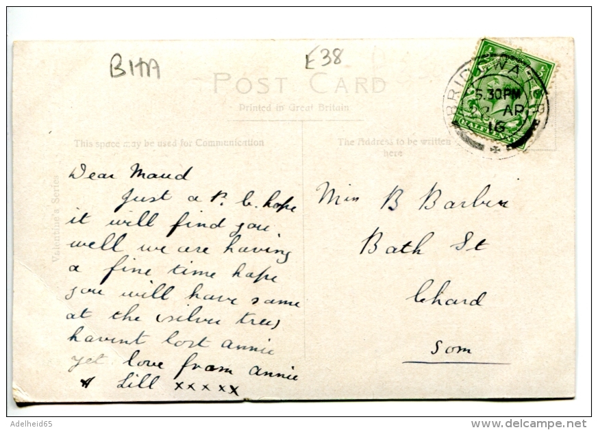 OW/ Bridgwater Somerset, Bridge And Bore 1916 To Chard Somerset, The Valentine 'luxury' Border - Autres & Non Classés