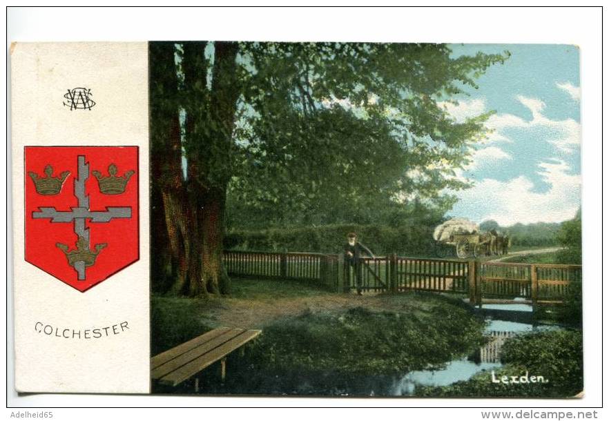 OW/ Lexden With Colchester Arms Ca 1905-1910 Hand-coloured, Animation - Colchester