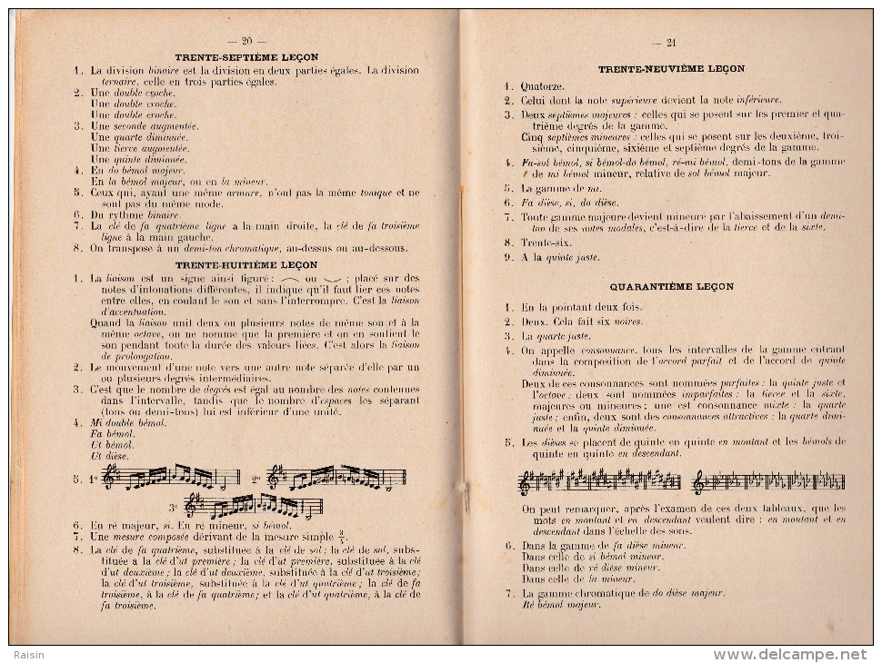 Questionnaire Musical 1914 L.Grandjany professeur Conservatoire Nat. Musique et  Réponses Paul Puget Les 2  livrets TBE